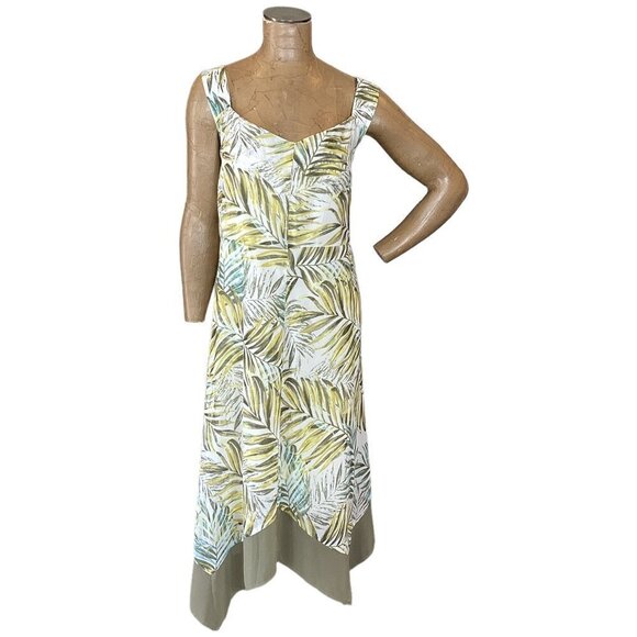 Catherines Sleeveless Dress Tropical Palm Novelty Print 3XWP/26-28WP #271C - Picture 1 of 8